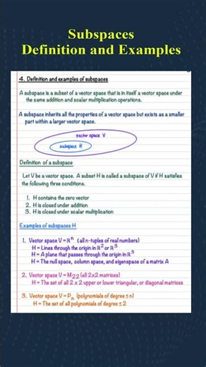 Subspaces Explained Simply | Linear Algebra Basics