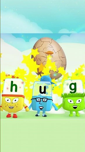 Let's Spell 'HUG' and 'KISS' 💜 | Spelling & Reading for Kids | ‪@officialalphablocks‬ #shorts