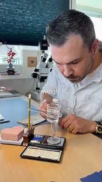 How to measure specific gravity with a hydrostatic balance instrument / Gemology tutorial