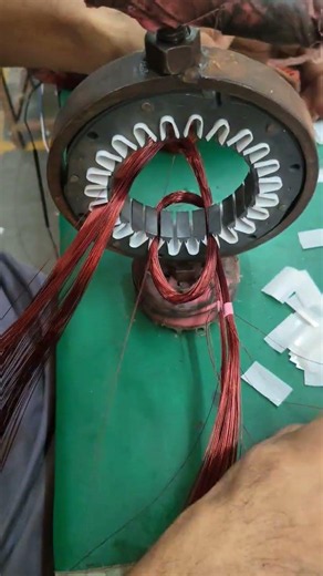 Farrata fan winding 3 speed Ranig winding factory mein # #moter #windingmachine #coilwinding