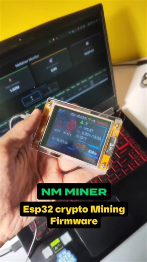Aswin Asok on Instagram: "Turn your ESP32 into a Bitcoin miner ⚡ from @meshnologylora Just tested NMMiner — a lightweight BTC mining firmware designed for ESP32 boards. Think of it as a fun BTC lottery for makers and hardware hackers. 🔧 Key Highlights: • Supports ESP32-S3, ESP32-D0, ESP32-C3 and many dev boards • One-click flashing via web tool • Up to ~1035 KH/s (depending on chip) • WiFi-based setup with web configuration • Monitor & manage miners using NMController • Works with multiple ESP3