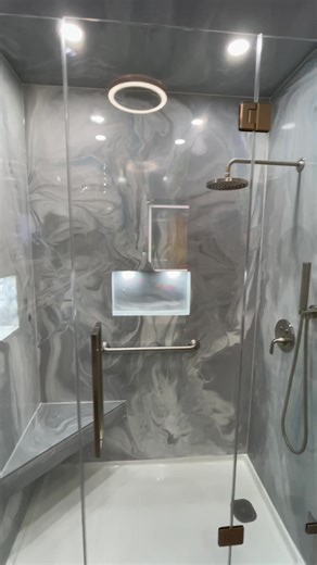 Custom epoxy shower‼️ #fyp #epoxyresin #epoxy #designer #artist #tyandsonshomeremodeling #856 #ReasonForBooking #lit #tiktok #details