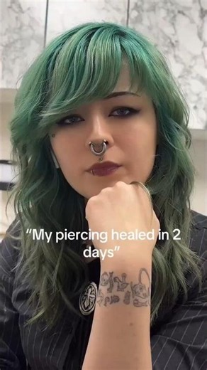 How long does a piercing REALLY take to heal? 🕒 #piercingeducation #piercingcare