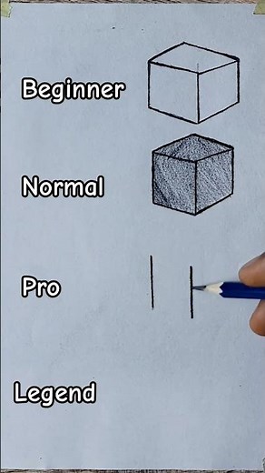How to Draw a Cube beginner to Legend #drawing #tutorial #howtodraw #sketch #art