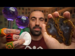 ASMR Head massage & crystal healing for headache relief [Realistic layered sounds]