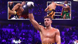 Tommy Fury stumbles to points win against YouTuber KSI after laboured display
