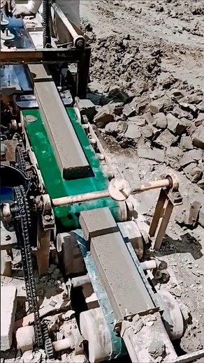 Revolutionary brick making: Automatic machine in action.