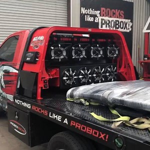 4.8K views · 100 reactions | Eron is loaded up & ready to go rock Dallas...while making a delivery to @freedompowersports Check out our new 9x12’s they are insane coming this spring | ProBox Rocks | Facebook
