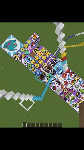 Satisfying sand Art in Minecraft ! making Monitor Pixel Art #shorts #gaming #minecraft