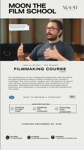 Become a Director! Filmmaking course at Moon The Film School | Mohali