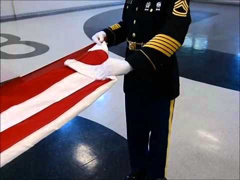 Burial Flag Folding Training