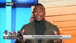 "We can talk about Lamar Jackson all we want but until Greg Roman looks in the mirror and changes what he does on 1st down and in the passing game then this team will never contend." — Brandon Marshall | First Things First on FS1