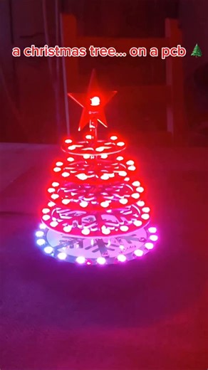 Roman Ci on Instagram: "Christmas tree made on a custom PCB 🌲 This project was created using JLCPCB multilayer PCB manufacturing. #pcb #electronics #diy #maker #jlcpcb"