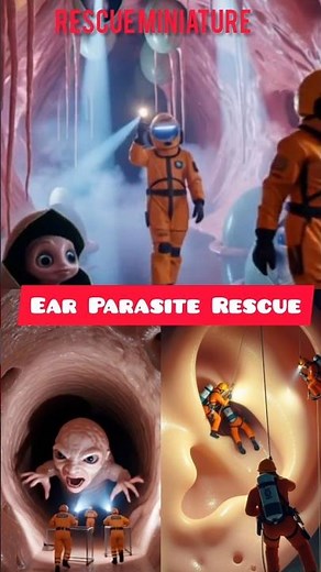 Inside the Human Ear Abyss: Miniature Rescuers vs Alien Parasite Invasion #shorts #MicroRescue#body