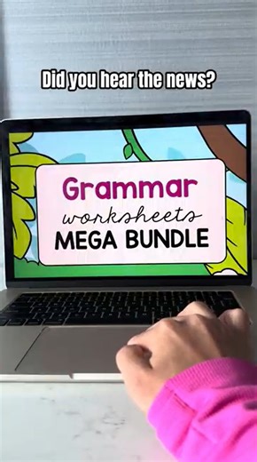 🌟 Looking for an engaging way to help your K-2 students master grammar? Try the Grammar Worksheets MEGA BUNDLE! ✨ Head to my bio to get the link! 🎉 ✉️ Comment "bundle" if you want the link in your DMs! 👉 https://mynerdyteacher.com/products/grm-wrk 🔡 This bundle includes a wide variety of worksheets designed to support young learners in building strong grammar skills. ✨ What Makes This Bundle Amazing: 🎯 Extensive grammar practice for K–2 students. 📚 Supports foundational grammar skills with