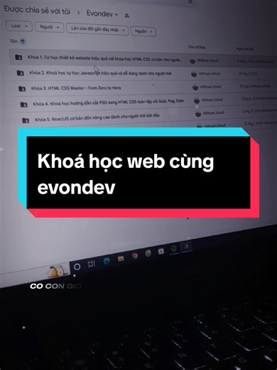 Khoá học lập trình frontend từ A-> Z cùng Evondev #laptrinh #web #frontend #webdeveloper #it