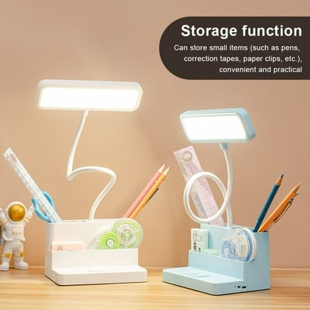 AMERTEER Table Reading Night Light Table Lamp Desk Lamp LED Rechargeable for Stationery Storage Eye Protection(White Type 1) - Walmart.ca