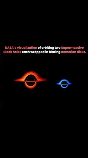 Visualization of Two Orbiting Black Holes #shorts #nasa
