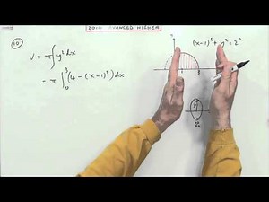 2014 SQA Advanced Higher Maths no.10 : Volume of revolution