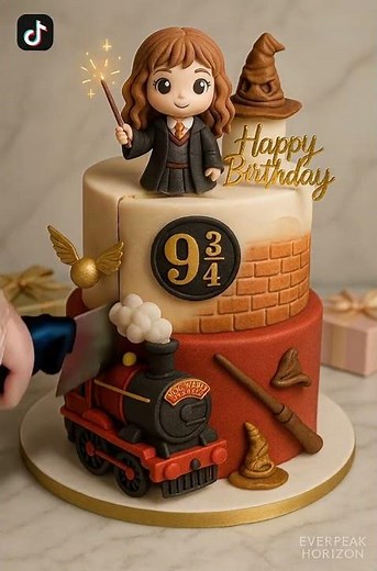 Harry Potter Cake Magic ✨ This Hermione Inspired Birthday Design Will Blow Your Mind!