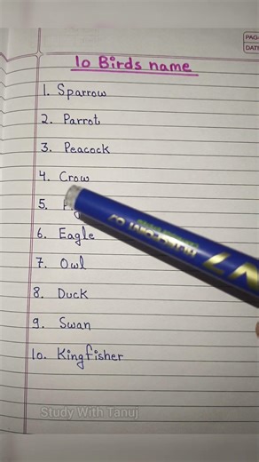 10 Birds Name🐦 #shorts