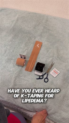 Heard of K-Taping for Lipedema? It isn't that common but I have found it very helpful. This video I will cover the what and how to prepare them, and on Saturday's video I will cover application. #lipedema #lipedemacompression #lipedemaktape #ktape #ktaping | Lipedema Clinic