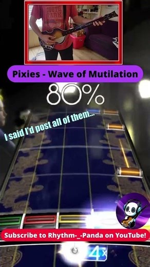 Wave of Mutilation RB1 Solo Short #guitar #fullcombo #rockband #pixies