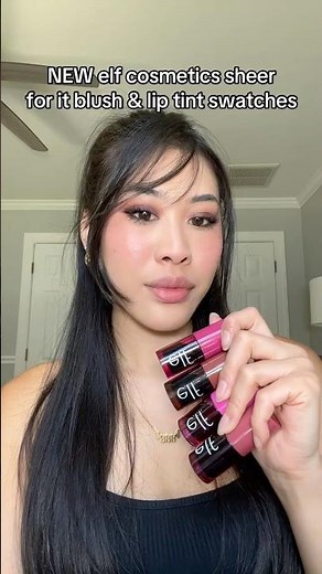 NEW SHADES ‼️ ELF Sheer For It Blush & Lip Tint Swatches | filmed on diff days so no mixing