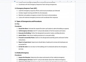 Employee Emergency Procedures Policy Template, Workplace Emergency Plan, Emergency Response Guidelines, Employee Safety Procedures Template - Etsy