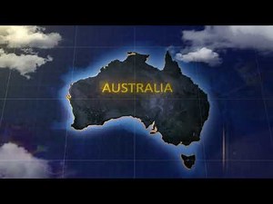 3D Australia map zoom animation