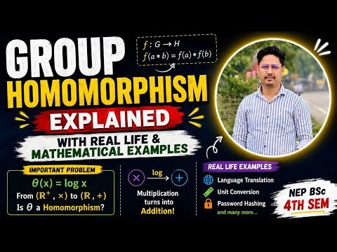 🔥 Group Homomorphism Explained with Real Life & Mathematical Examples | NEP BSc 4th Sem | L-14