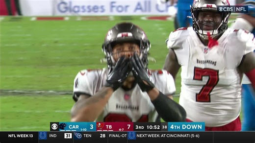 Winfield Jr. collapses pocket to sack Young for 9-yard loss