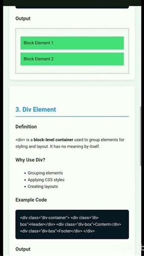 HTML Inline and Block Elements, Divs and Layout – Complete Guide with Examples
