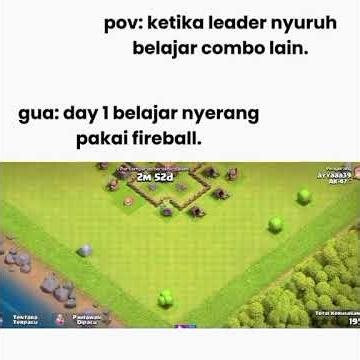 Moment Ketika belajar fireball clash of clans#shortvideo