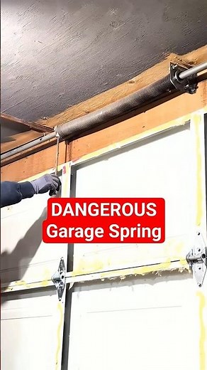 This gives you an idea on how much tension is on a garage door spring. #garagedoor #spring #diy
