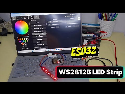 How to control WS2812B LED strip with ESP32