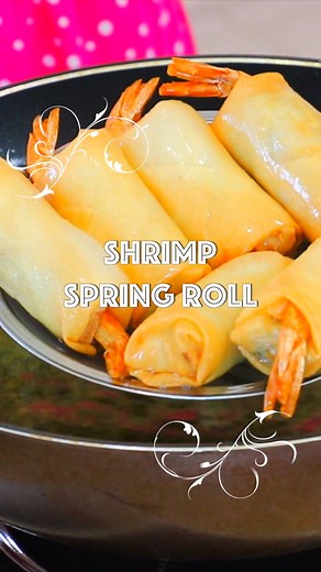 Fried Shrimp Spring Rolls You’ll CRAVE! 😍 📝 Full Video Printable Recipe: https://cicili.tv/fried-shrimp-spring-rolls/ Serves: 12 spring rolls Prep time: 45 minutes Cook time: 10 minutes For the filling: 1 bundle glass noodles 2 cups hot water 1 tablespoon oil 1 medium carrot, shredded 2 cups cabbage, thinly sliced 1 cup beech mushrooms 3 cloves garlic, minced For the shrimp: 12 large shrimp, peeled and deveined (26/30) Pinch of salt Pinch of white pepper For the sauce: 1 tablespoon soy sauce 1