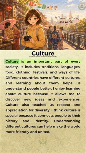Culture 🌏 | Simple English Topic #learnenglish #englishpractice