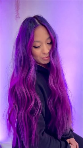 Violet MAGIC 🔮 @colorbycindylish painted this GLOSSY purple palette with VIVIDS in Violet, Purple Tourmaline, Wild Orchid, and Black. 💜💜💜 | Pravana