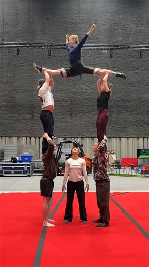 Factory International on Instagram: "Truth or Dare with Circa...part 2 👀 Circa (@circapresents) - the cast of Shaun the Sheep's Circus Show (@shaunthesheepcircus) - have been acrobatting, diving and...arching...their way around Aviva Studios in their spare time. Don't try these at home! The Australian circus ensemble are here in Manchester for just three more days 🚨 Shaun the Sheep's Circus Show is the high-flying family adventure with un-baa-lievable acrobats. Shaun the Sheep's Circus Show is