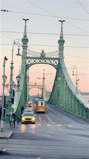 “Liberty in motion.” Liberty Bridge Budapest #budapest #hungery