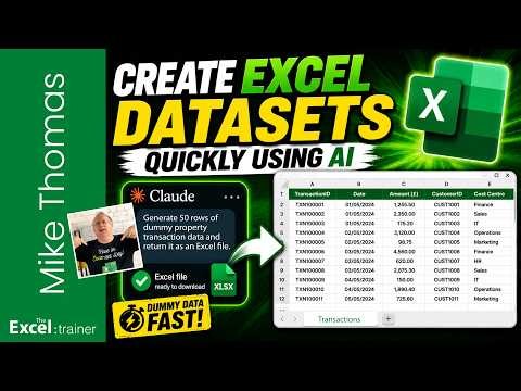 Create Excel Datasets Quickly Using AI