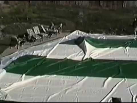 Commercial swimming pool dome cover Installation