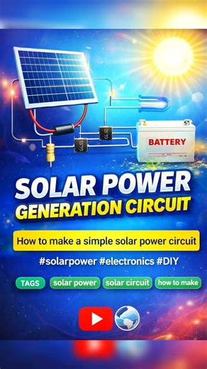 Simple Solar Power Generation Circuit ⚡ DIY Solar Energy Project #DIYproject
