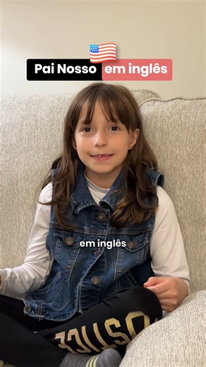 BBlingue: Inglês de Berço on Instagram: "A Jojo foi criada bilíngue desde bebê no Brasil, e já chegou fluente aqui nos EUA aos 8 anos! 🇧🇷👶 Sempre nos pedem dicas de orações em inglês, então a nossa bilinguinha veio trazer para vocês! 🇺🇸 Our Father, who art in heaven, hallowed be Thy name. Thy kingdom come, Thy will be done on earth as it is in heaven. Give us this day our daily bread, and forgive us our trespasses, as we forgive those who trespass against us. And lead us not into temptati