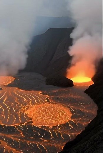 🔥 Lava Flow ASMR Relaxing Volcano Fire Sounds & Molten Lava in Nature #relaxing