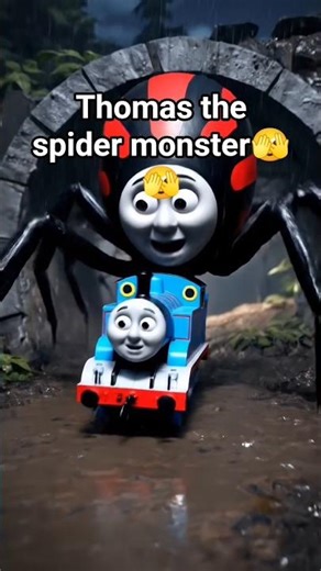 Thomas exe turns into a spider monster#shorts #thomasandfriends #trending #funny #train #horror