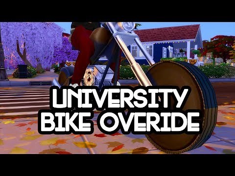 SIMS 4| REAL MOTORCYCLES!|! THE BEST BIKE OVERRIDE FOR UNIVERSITY🏍🚗‼️