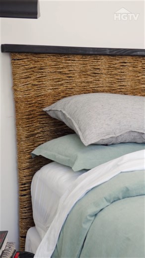 Make your own rustic headboard for under $100! All you need are some hardware-store staples. Find all the instructions >>> https://hg.tv/4aveQGY. #HGTVHowTo | HGTV