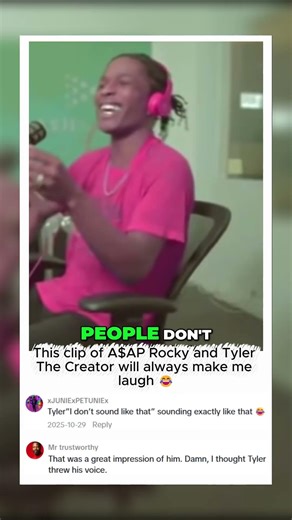 This clip of A$AP Rocky and Tyler The Creator will always make me laugh 😂 #rap #hiphop #asaprocky